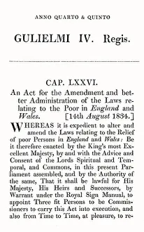 1601: 1834 Poor Law Amendment Act