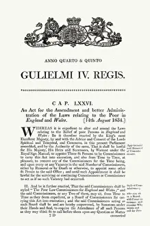 Basis: 1834 Poor Law Amendment Act