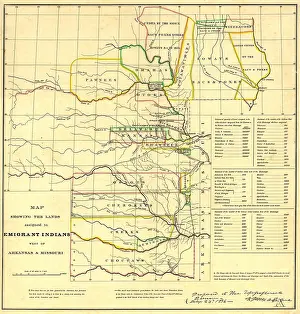 Cherokees: 1836 Map showing the Indian Territories ?