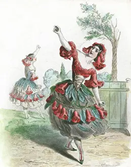 Castanets: 1840s - Fleur De Grenadier Pomegranate Flowers