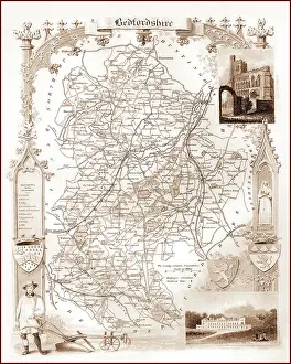 Ampthill: 1840s Victorian Bedfordshire Map