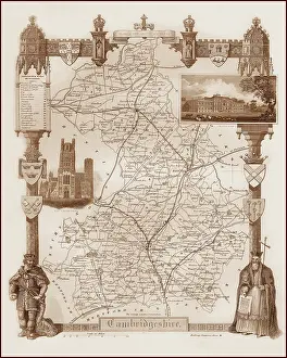 Newmarket: 1840s Victorian Map of Cambridgeshire