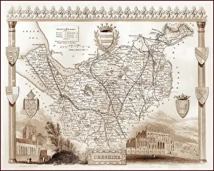 Sandbach: 1840s Victorian Map of Cheshire