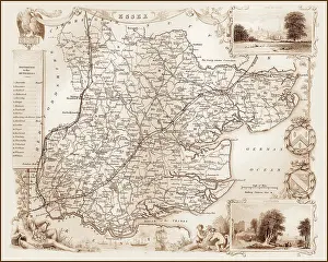 Chelmsford: 1840s Victorian Map of Essex