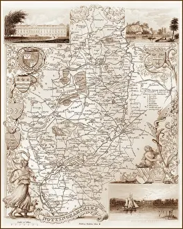 Worksop: 1840s Victorian Map of Nottinghamshire