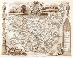 Edmunds: 1840s Victorian Map of Suffolk