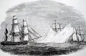 Icebergs: 1850 Franklin Search Expedition led by Captain