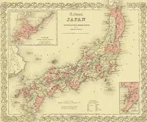 Georgraphy: 1855 map of Japan, showing prefecture boundaries. ?