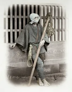 Beato: 1860's Japan - a porter