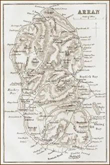Arran: 1860s Victorian Map of the Isle of Arran