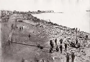 Occupational: 1870's Japan - the waterfront at Kobe after the typhoon