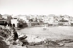 1880's - view of the waterfront at Beirut Lebanon