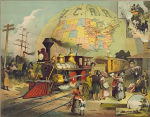 Telegraphs: 1882 poster for the Illinois Central Railroad ?