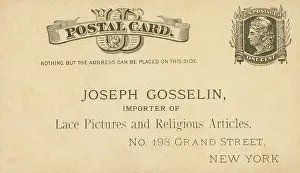 Importer: 1883 one cent postal card for Joseph Gosselin