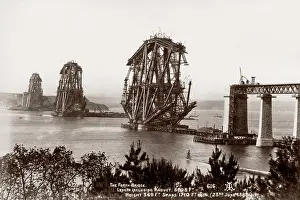 Transporation: 1888 Scotland - the Forth Bridge under construction
