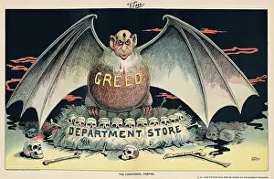 Emergence: 1898 cartoon attacking the emergence of ?