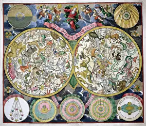 Planisphaerium: 18th century Celestial Star Map - Planisphaerium Coeleste