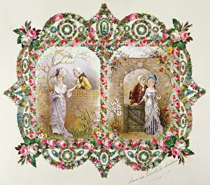 Alina: Two 18th century couples in a walled garden