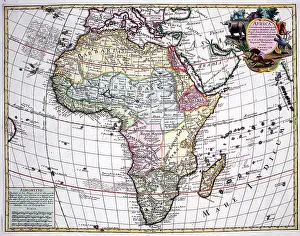 L Isle: 18th century Map of Africa