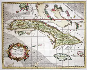 Bellin: 18th century Map of Cuba