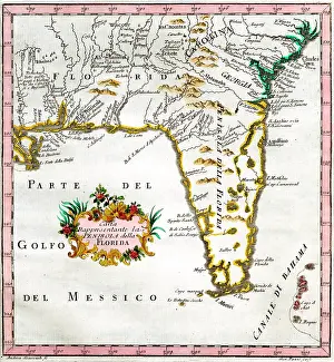Bellin: 18th century Map of Florida, America