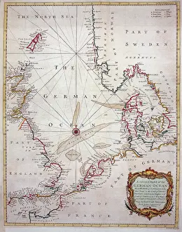 Rapin: 18th century Map of the German Ocean