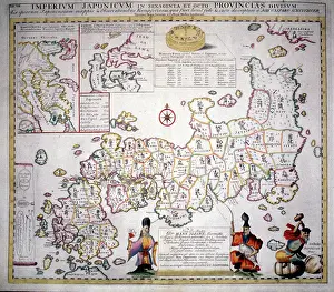 Kaempfer: 18th century Map of Japan