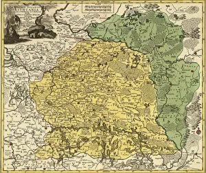 Partitioned: 18th century map of Lithuania, then a Commonwealth ?