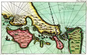 Manilla: 18th century Map of Manilla, Philippines