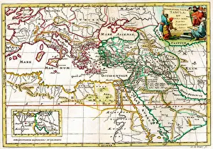 Tabula: 18th century Map of the Mediterranean and Middle East