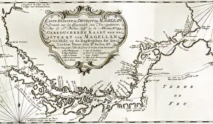 Bellin: 18th century Map of the Strait of Magellan