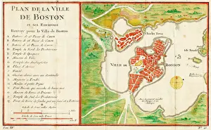 Bellin: 18th century Map of the town of Boston