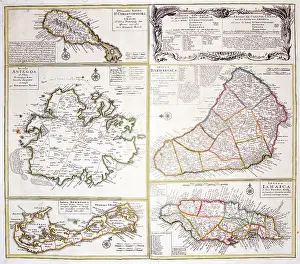 Kitts: 18th century Map of the West Indies