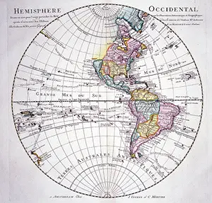 Mortier: 18th century Map of the Western Hemisphere - Occidental