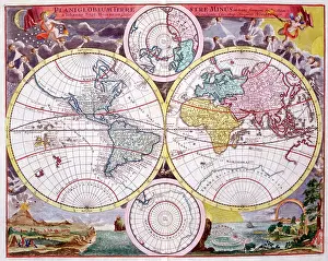 Hemispheres: 18th century Map of the World