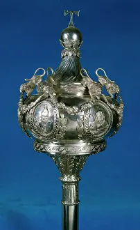 Sceptre: 18th century. Processional sceptre. Silver. Cathedral Treasu