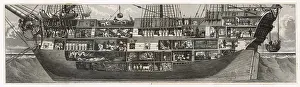 18thc: 18th century Ship Cross-Section