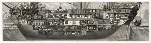 18thc: 18th century Ship Cross-Section