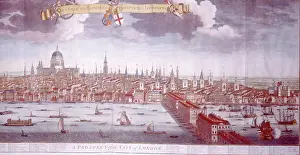 18th century view of London and the River Thames