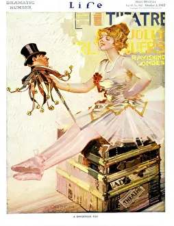 Coquette: 1900s 1912 life magazine cover actress playing