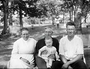 1900s - Family Portrait Three or Four Generations Looking at