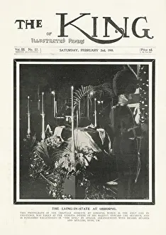 Frogmore: 1901 The King Queen Victoria lying in state