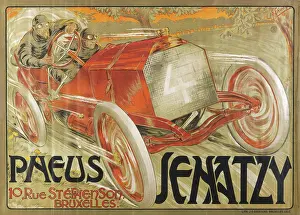 Jenatzy: 1906 TYRE ADVERTISEMENT