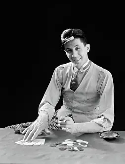 Bets: 1910s 1920s character man gambler card sharp