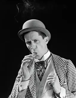 Devious: 1910s 1920s portrait serious character con man