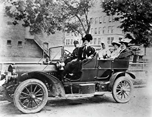 Convertibles: 1910s Group Of Five Sitting In