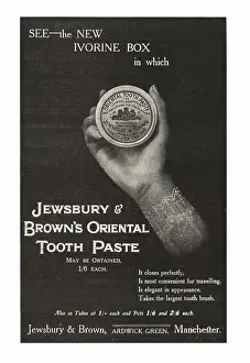 Dental Cream: 1912 UK Magazine Oriental Tooth paste Advert