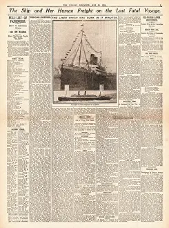Storstad: 1914 Weekly Dispatch Liner Empress of Ireland sinks