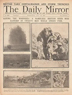 Bertincourt: 1916 Daily Mirror Saving wounded on the Somme