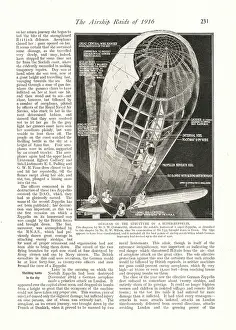 Potters: 1916 Great War Magazine Structural diagram of a zeppelin
